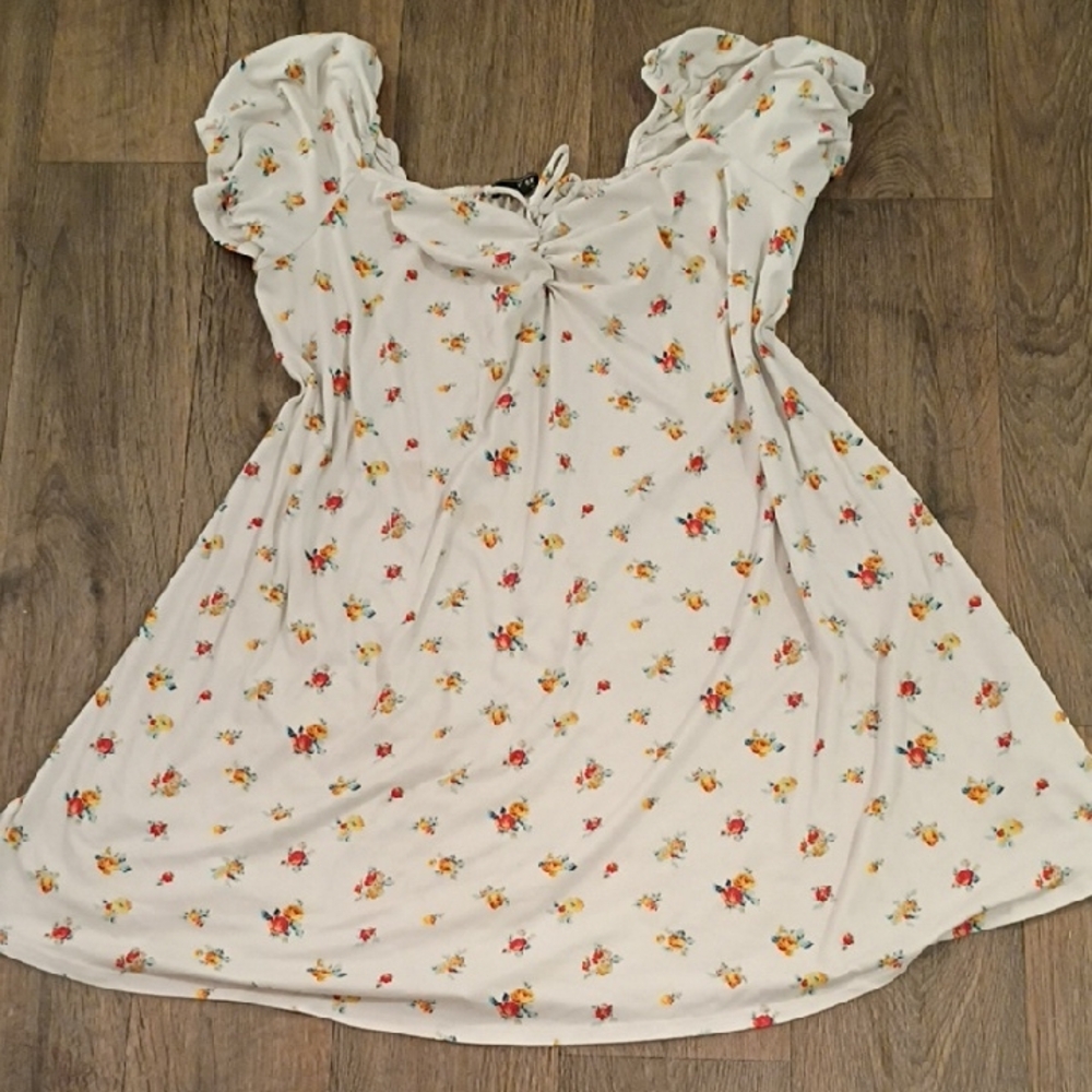 Vibe Sportswear White Floral Dress